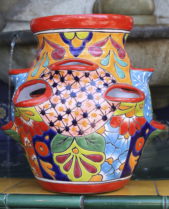 Talavera Strawberry Planter Pot Home Decor Indoor Outdoor Handmade Mexican Pottery Hand Painted